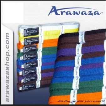 Arawaza Belts -two colored, half / half 220 | Orange / Green