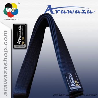 Arawaza black belt Logo Gold |Polyester | 4,0 cm | 330 cm | Arawaza Logo
